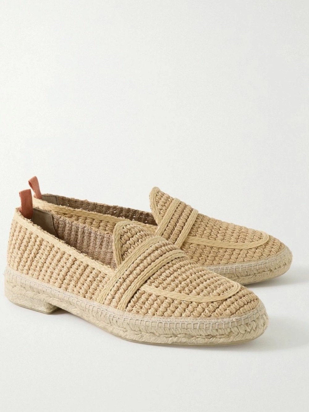 Castaner Natural Raffia Woven Espadrille Loafers